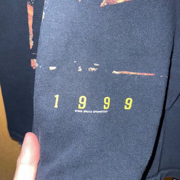 Bruce Springsteen Vintage 1999 Mens Tee Shirt Size L Black Single Stitch Tour - Picture 5 of 7